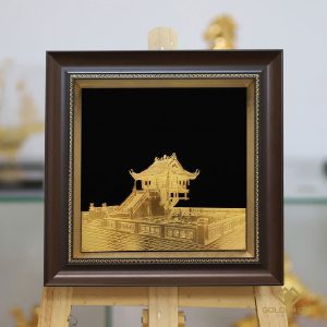 Tranh Chùa Một Cột mạ vàng - TCMC01