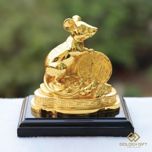 Tượng Chuột phong thủy mạ vàng